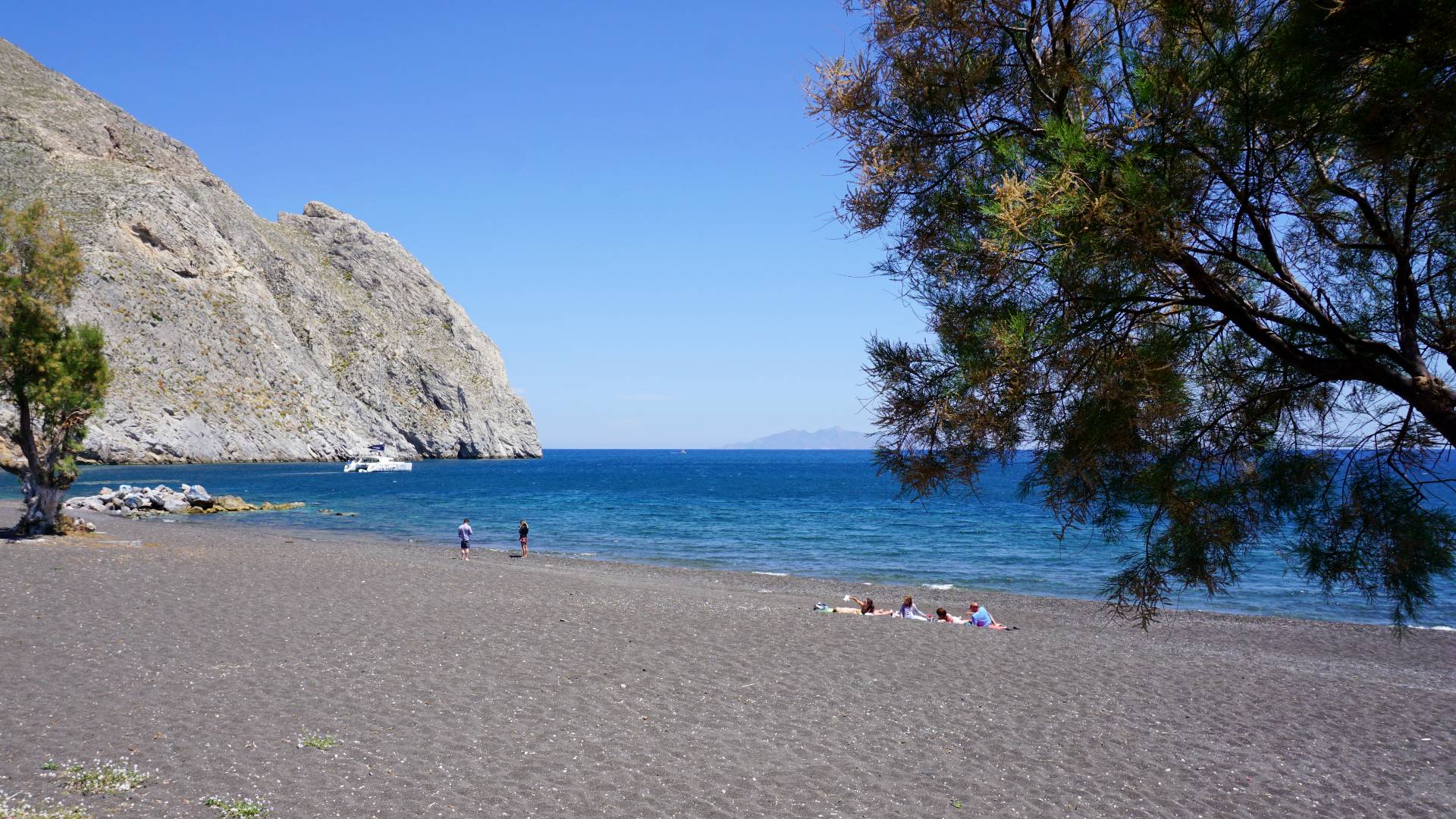 Perissa strand op Santorini